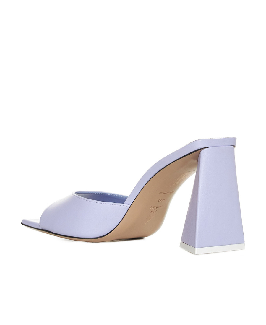 Attico Mini Devon 95mm Leather Sandals In Purple
