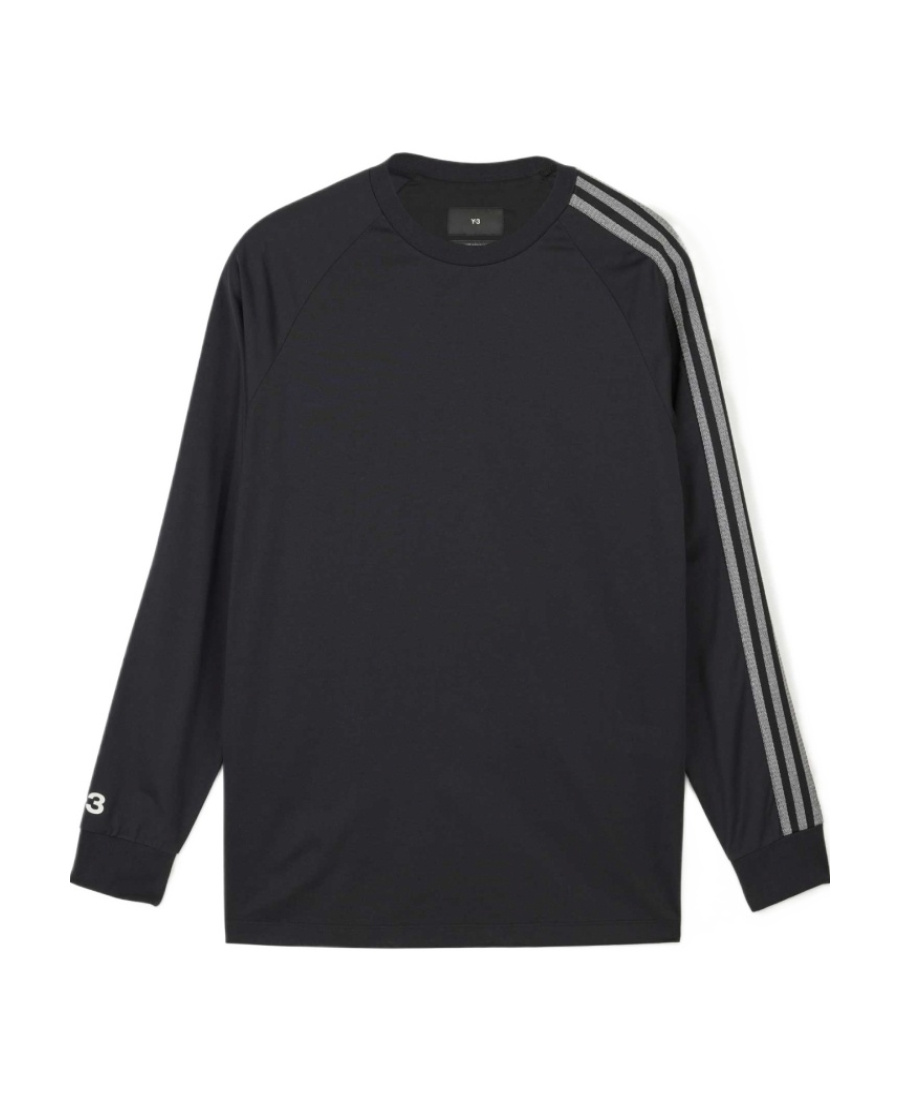 Y-3 Y-3 LOGO-PRINTED LONG-SLEEVED CREWNECK T-SHIRT