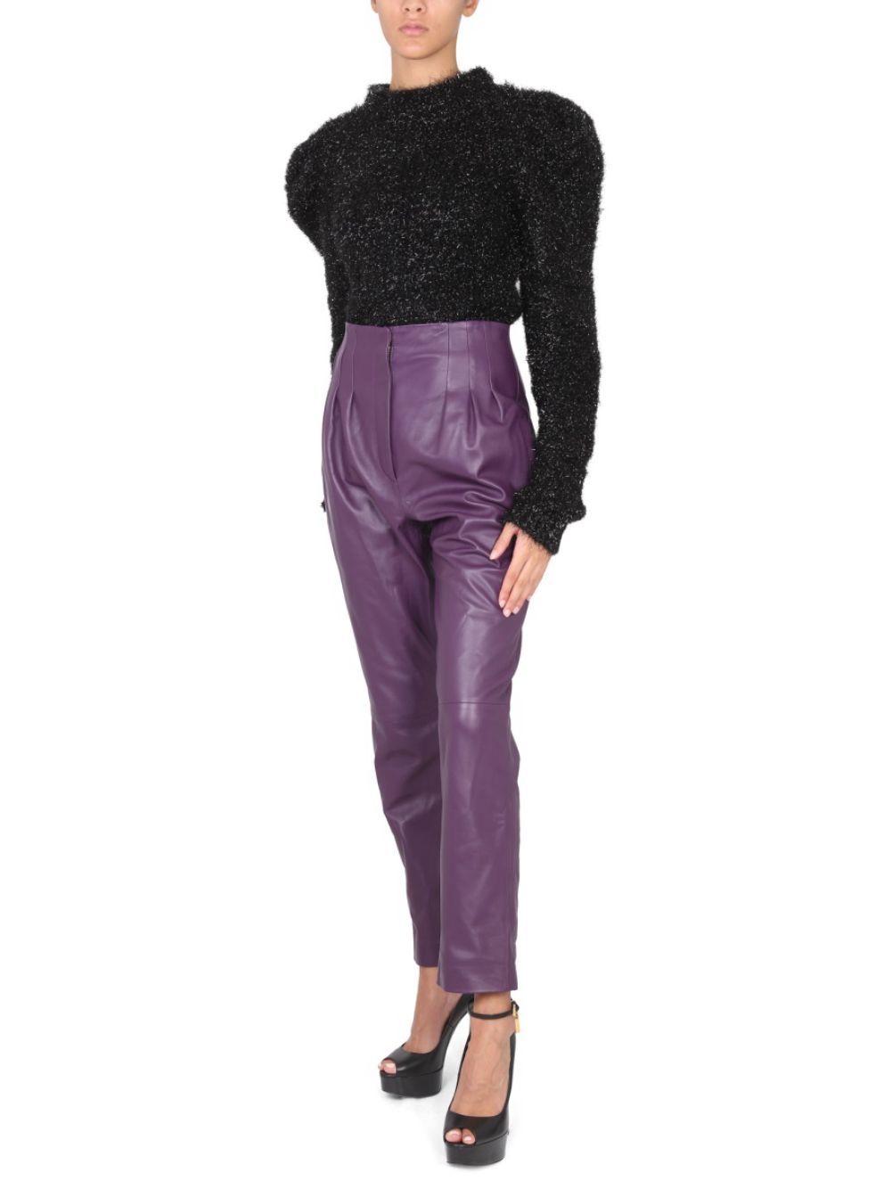 Alberta Ferretti Long-sleeved Sweater In Black