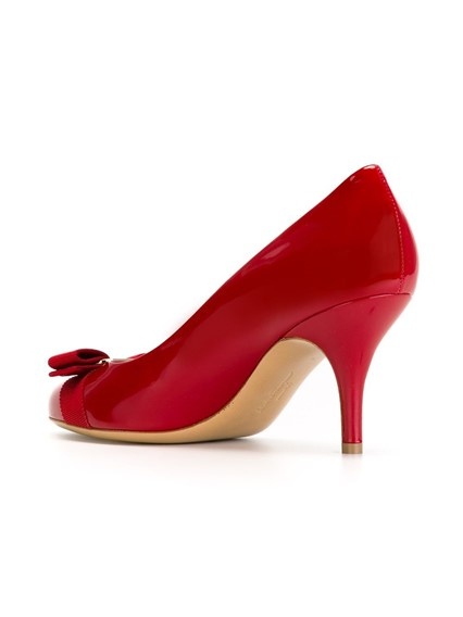 Ferragamo Carla 75mm Leather Pumps In Red