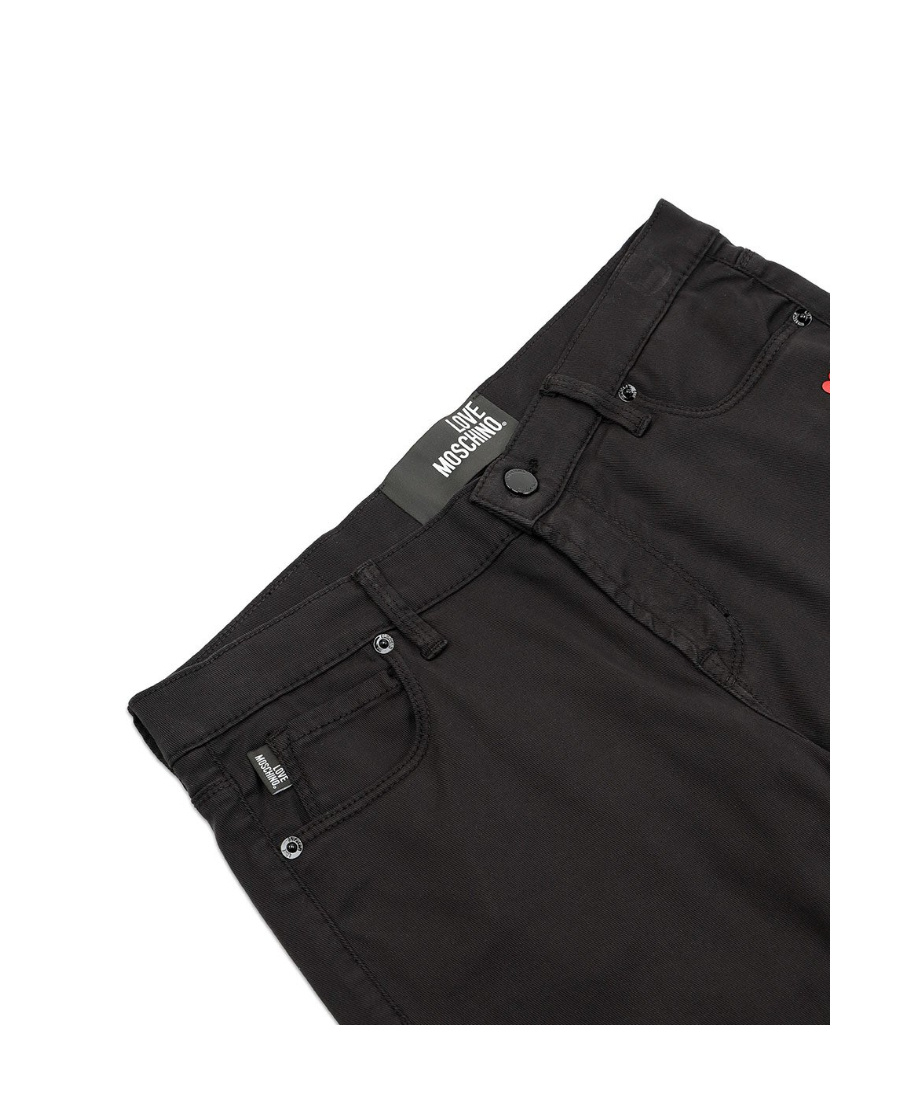 Moschino Middle Waist Jeans In Black