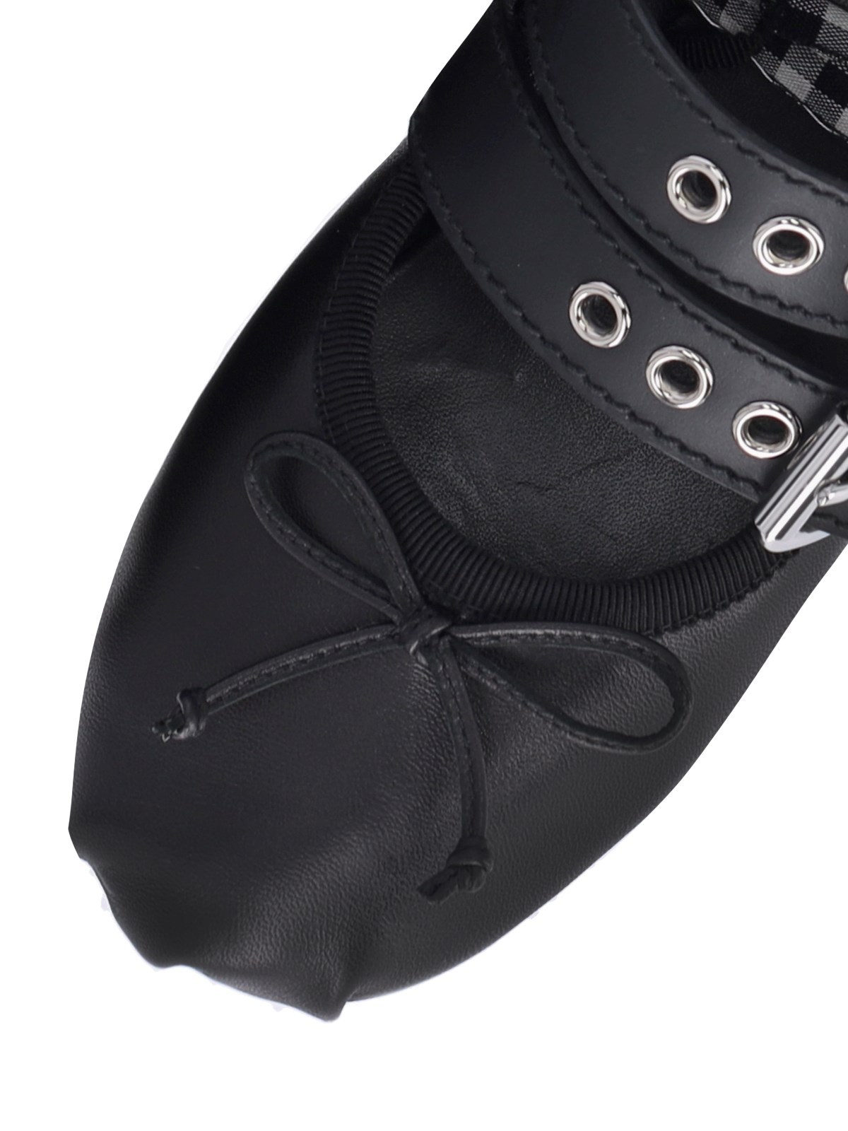 Miu Miu Flat-soled Ballet Shoes In Black