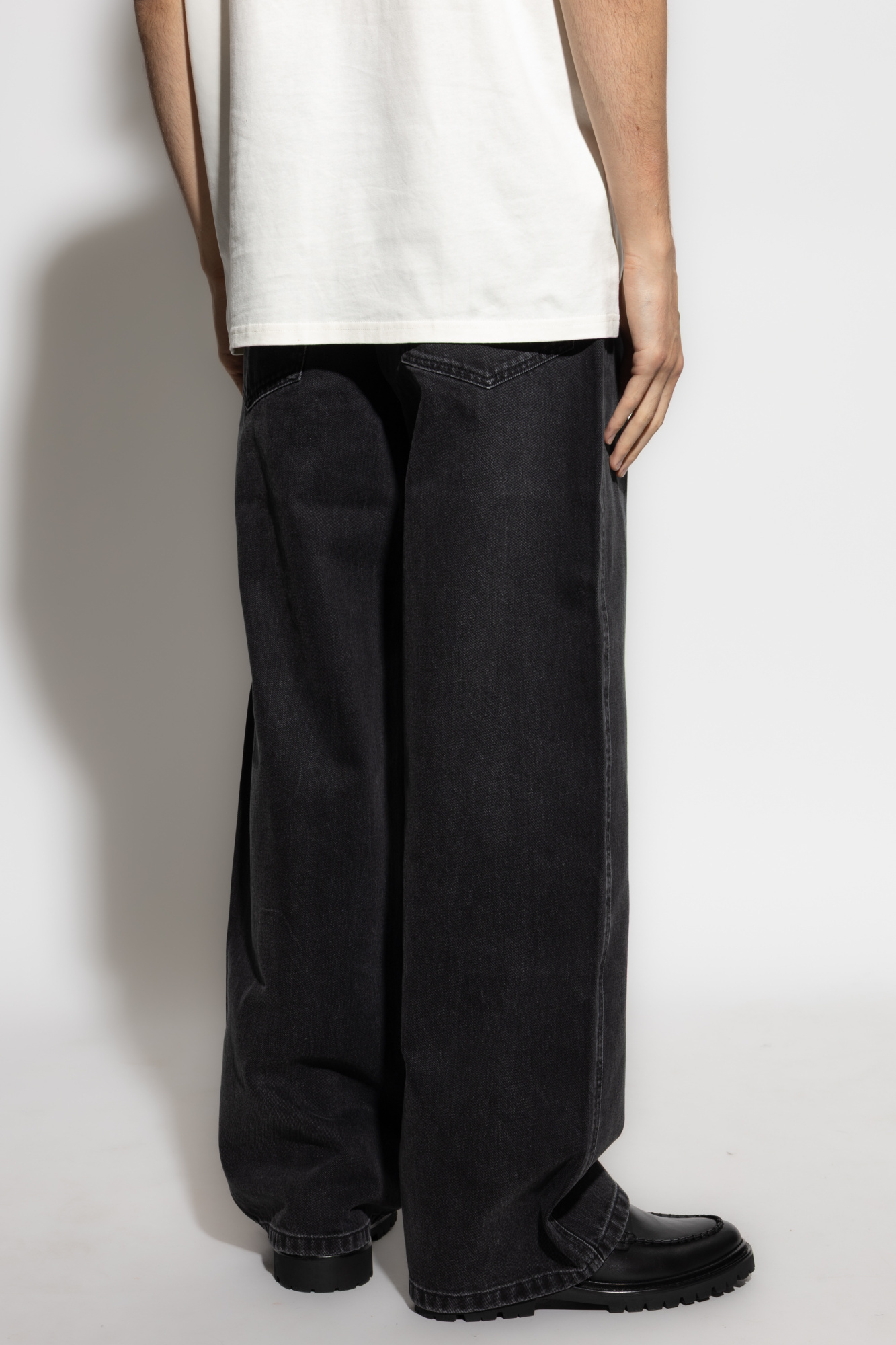 Isabel Marant Belt Loop Denim Trousers In Black