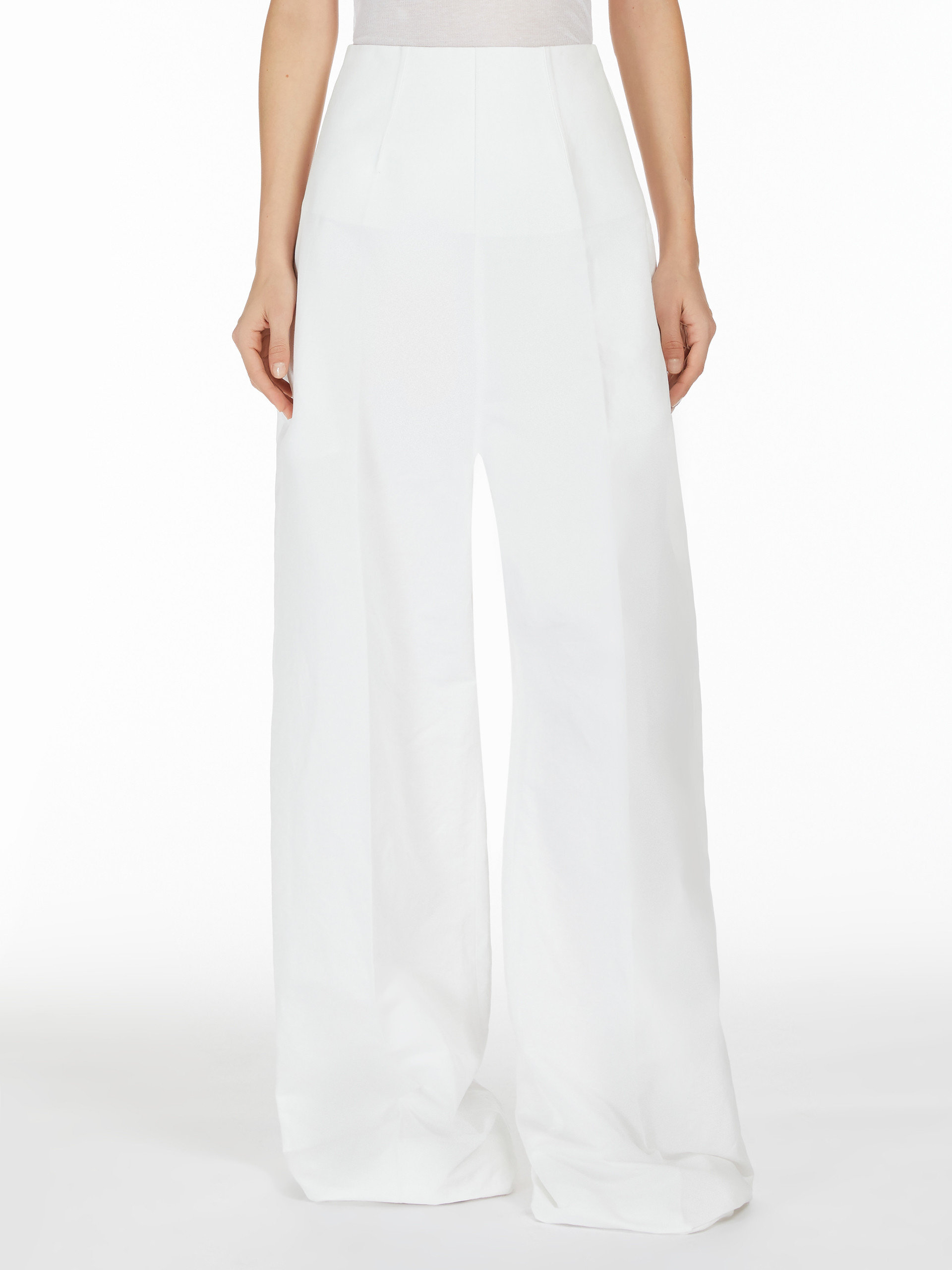 Sportmax Leisure Trousers With Low Waist And Wide Legs In White