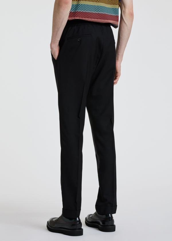 Paul Smith Navy Wool Pants In Black