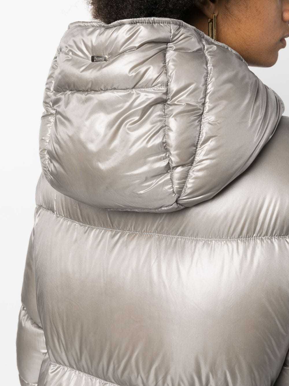 Herno Padded Down-feather Zip-up Jacket In Gray