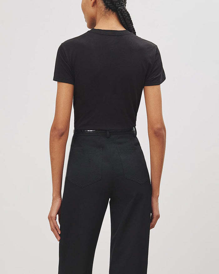 Nili Lotan Open-necked Black Shirt In Black
