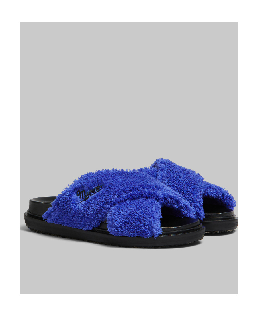 Marni Blue Fussbett Sandals In Blue