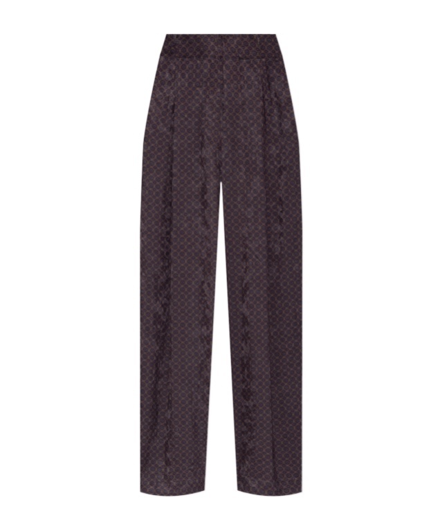 Dries Van Noten Pleated Front Casual Pants In Brown