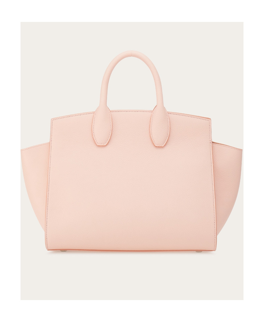 Ferragamo Small Studio Soft Top Handle Bag In Calfskin In Nude
