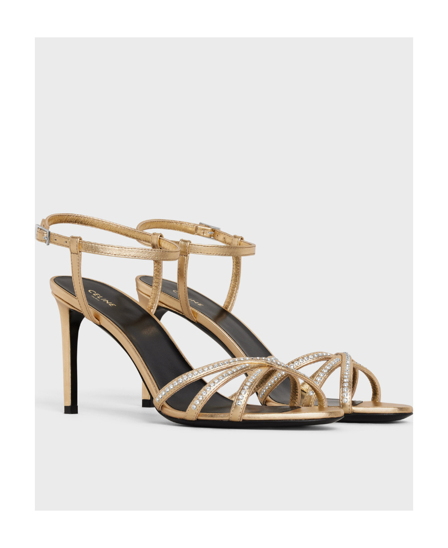 Celine Open-toed High-heeled Sandals In Yellow