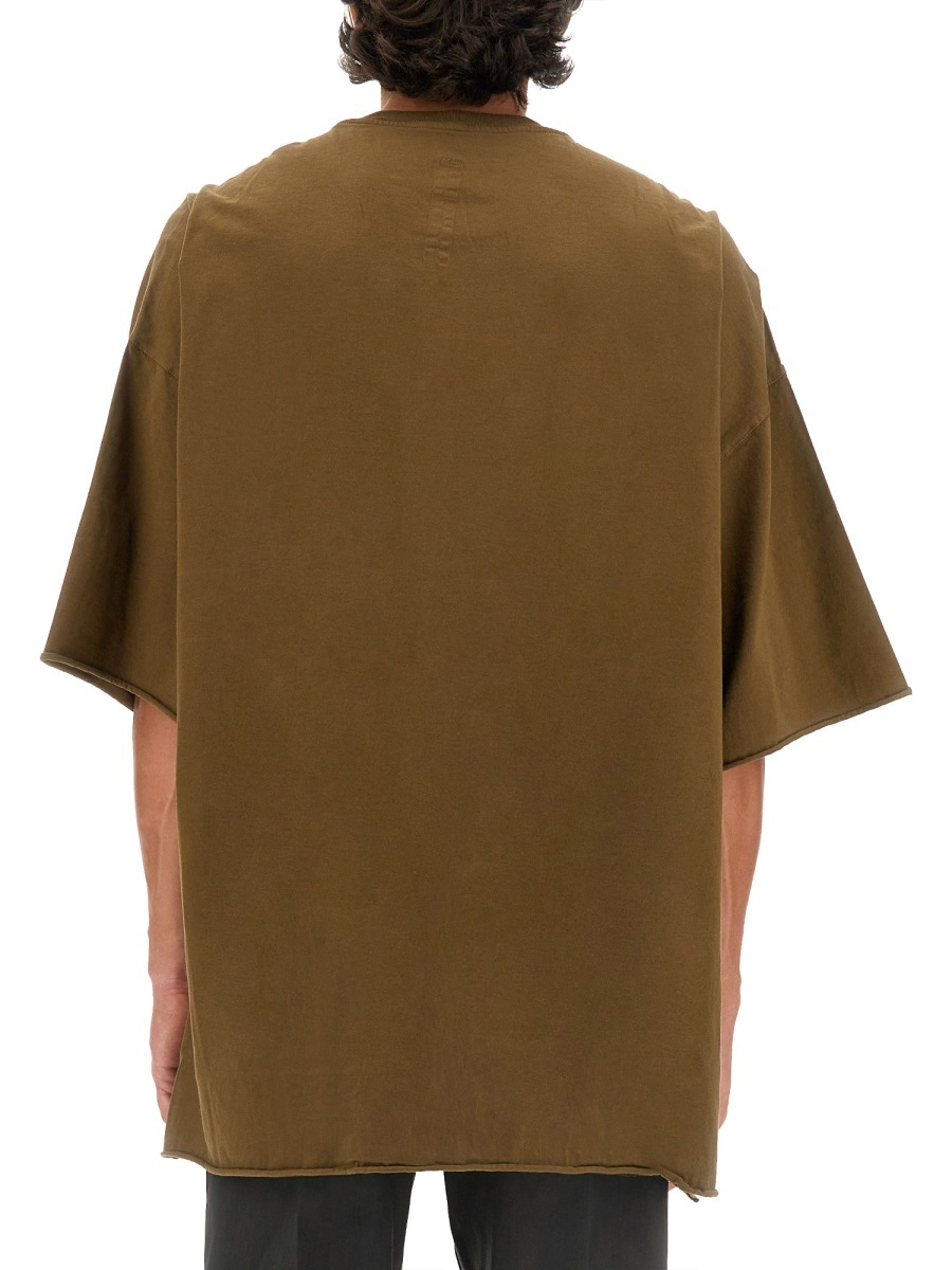 Rick Owens Cotton Jersey T-shirt In Brown