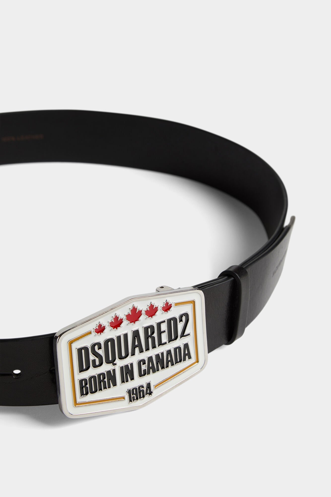 Dsquared2 Logo-buckle Leather Belt In Black