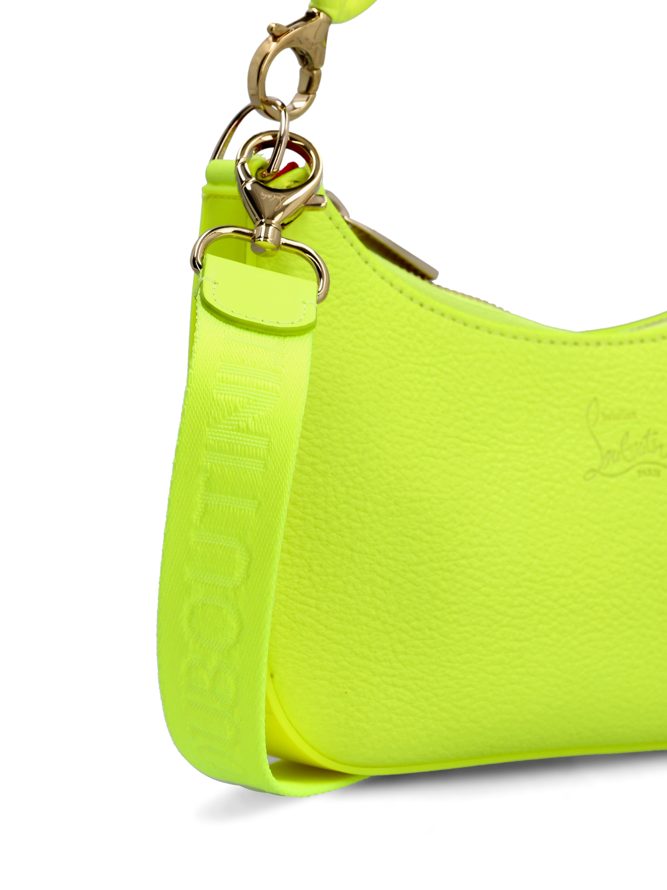 Christian Louboutin Loubila Chain Mini Leather Shoulder Bag In Green