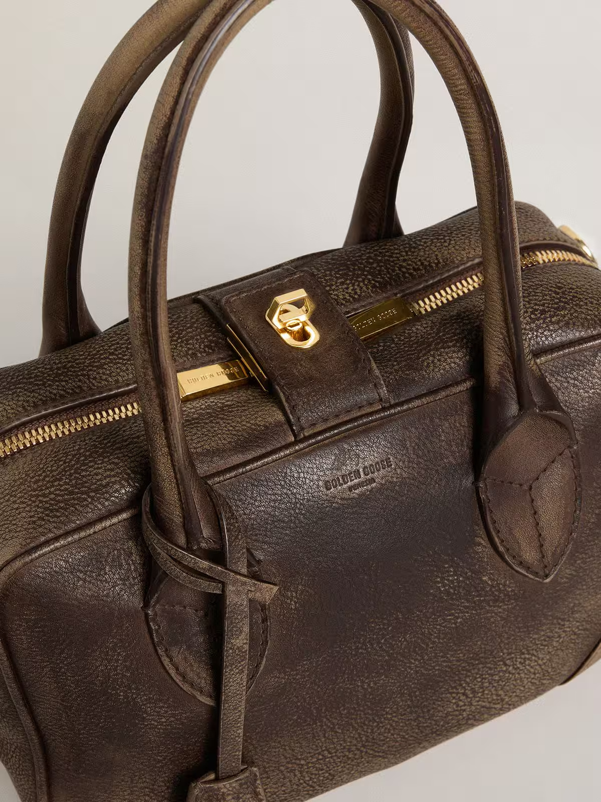 Golden Goose Zipper Shoulder Bag In Green