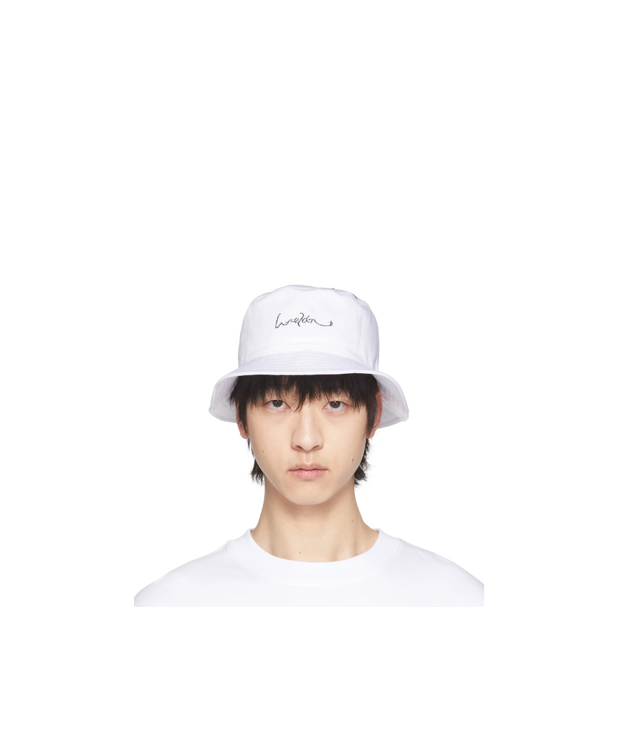 We11 Done Logo Fisherman's Hat In White