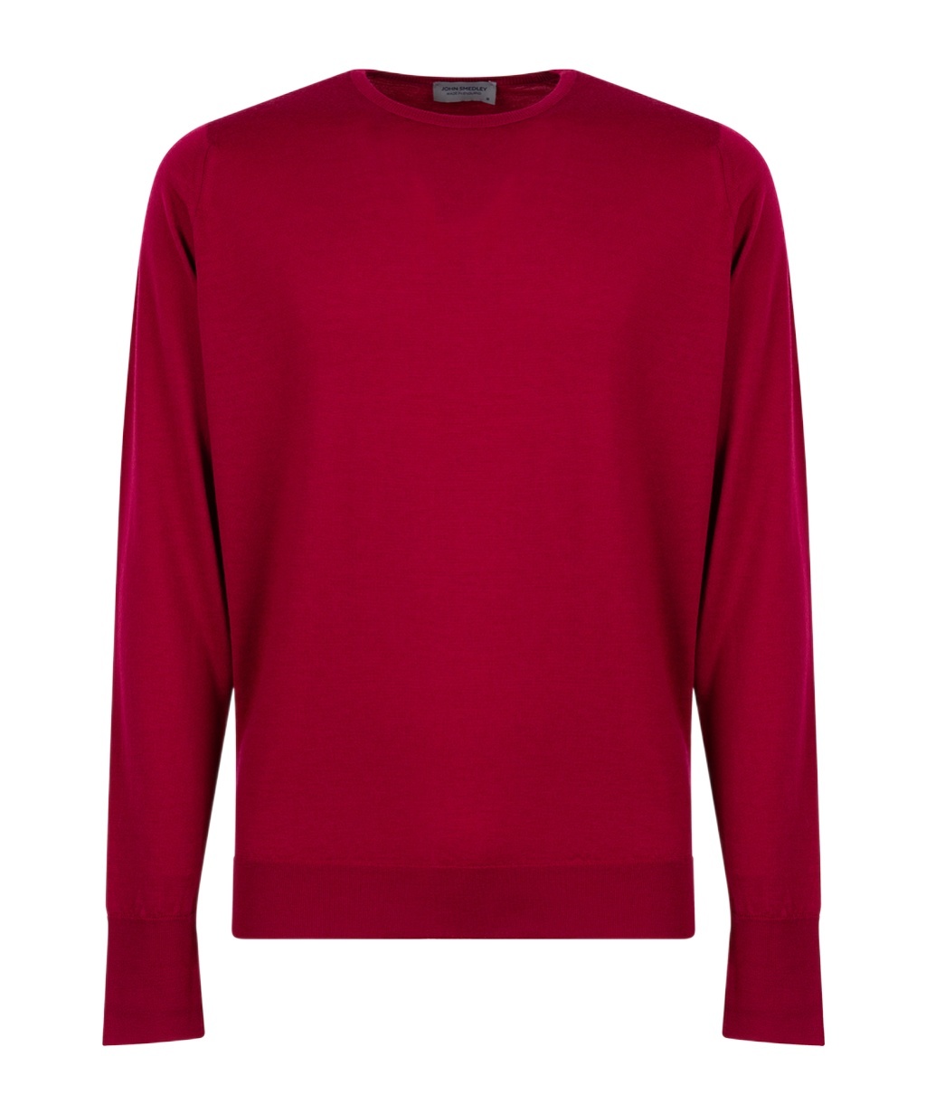 John Smedley Extra Fine Merino Wool Jumper In Red