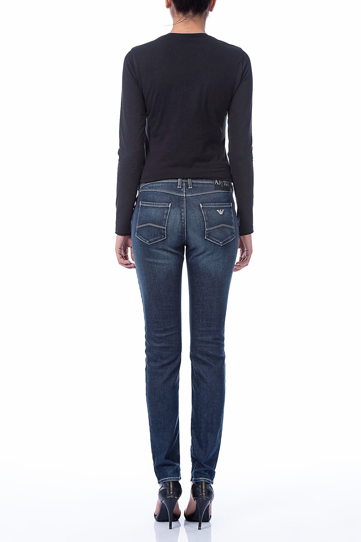 Armani Jeans Logo Slim Jeans In Blue
