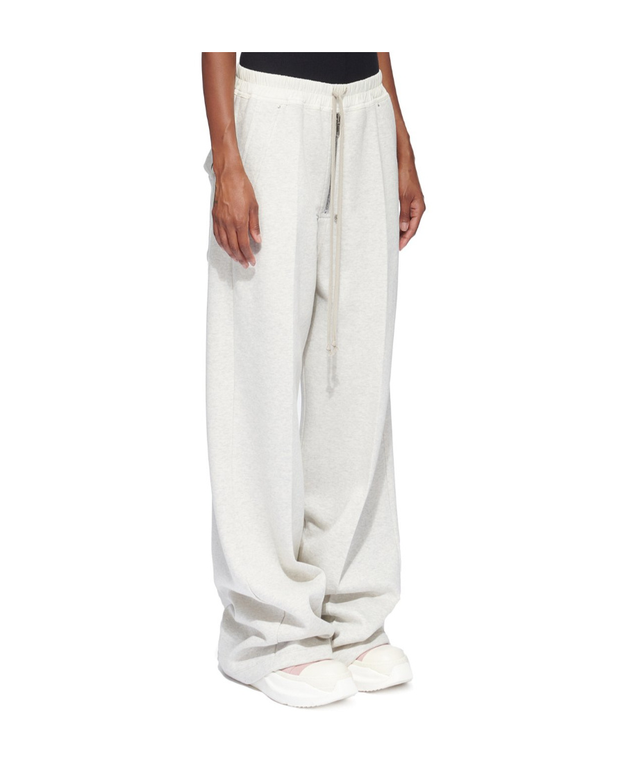 Rick Owens Drkshdw Wide-leg Cotton Trousers In White