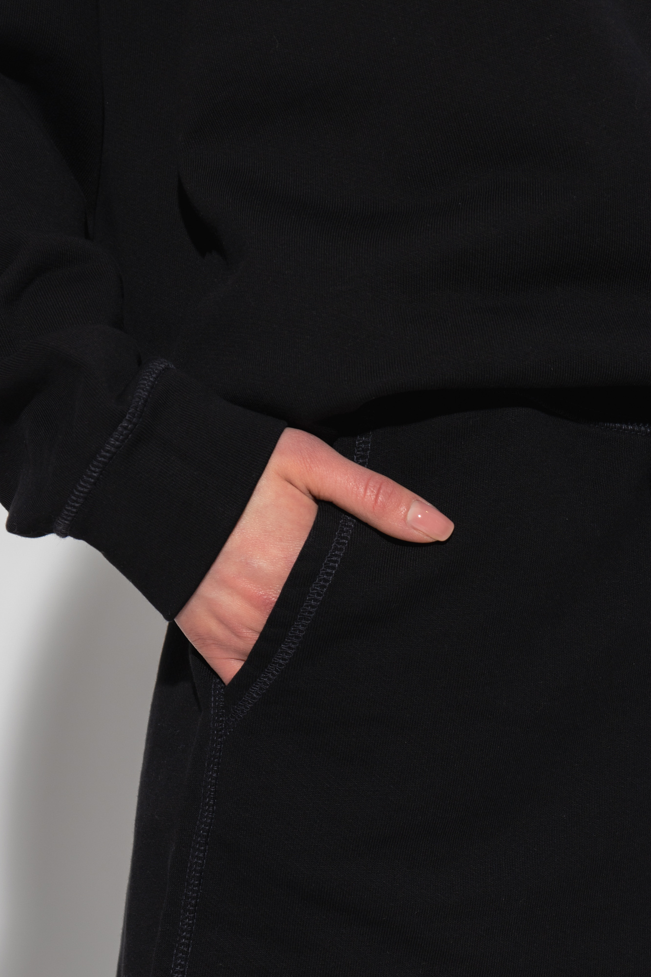 Ganni Cotton Suiting Elasticated Waist Shorts In Black