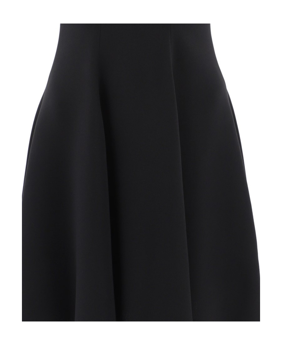 Dolce & Gabbana Logo-plaque V-neck Minidress In Black