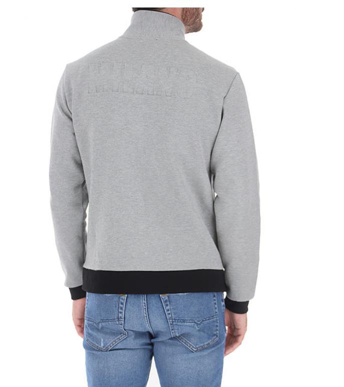 Ea7 Zipper Casual Jacket In Gray