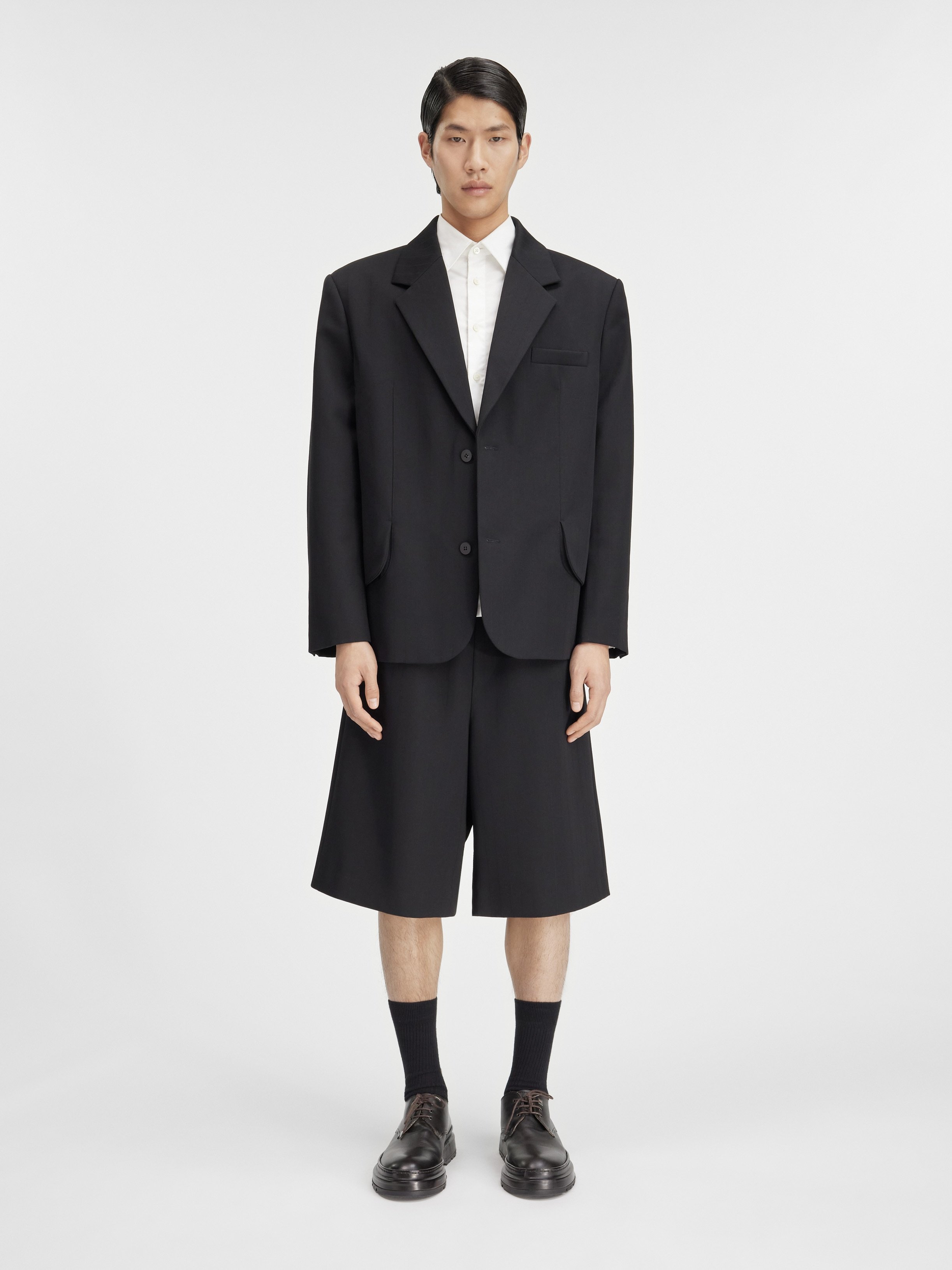 Jacquemus Single-breasted Wool Suit Jacket In Black