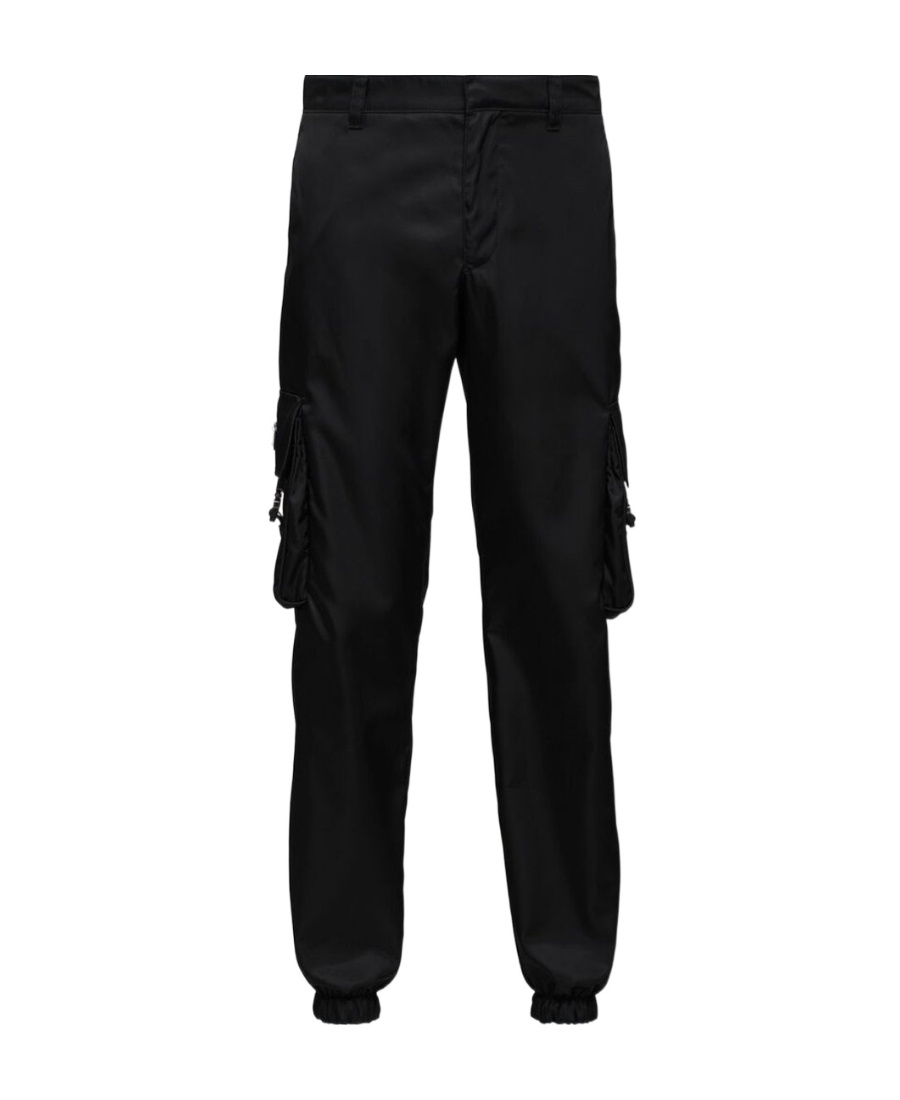 Prada Re-nylon Cargo Trousers In Black