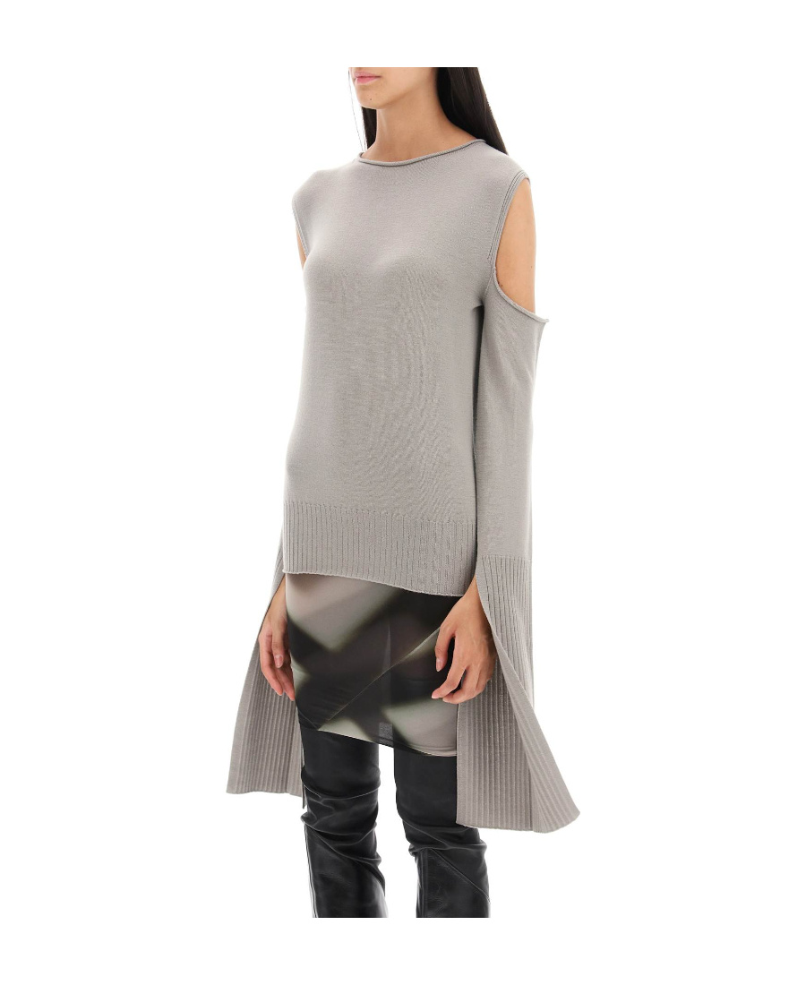 Rick Owens Woman Sweater Beige Size L Cotton In Gray