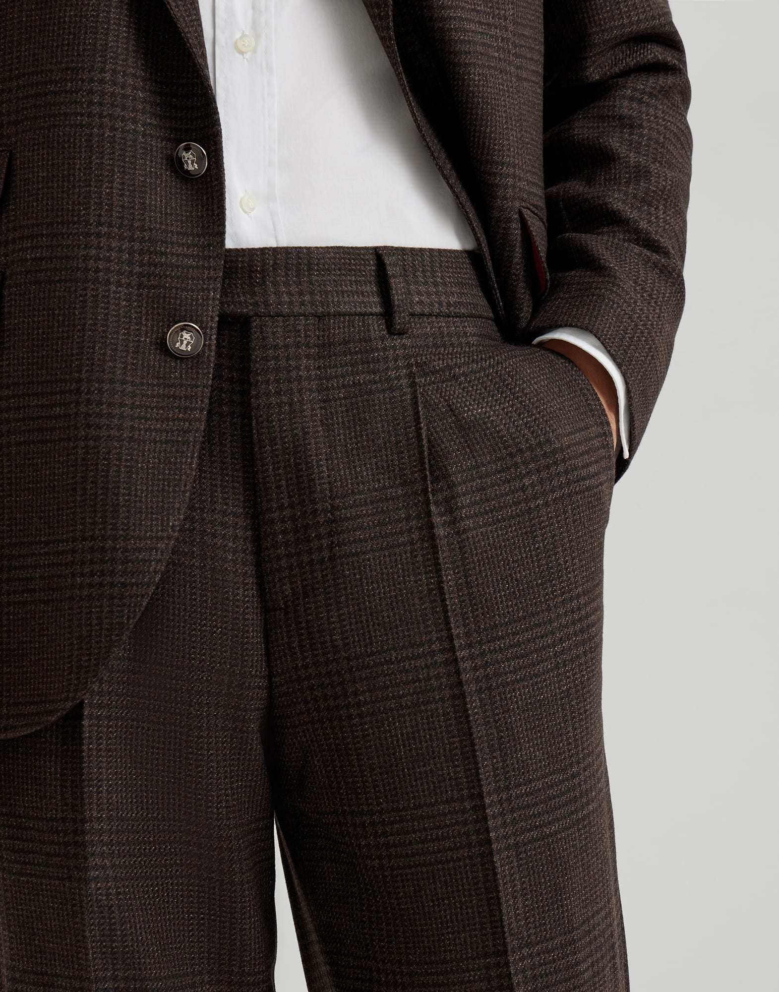 Brunello Cucinelli Pleated Wool-cashmere Blend Trousers In Black