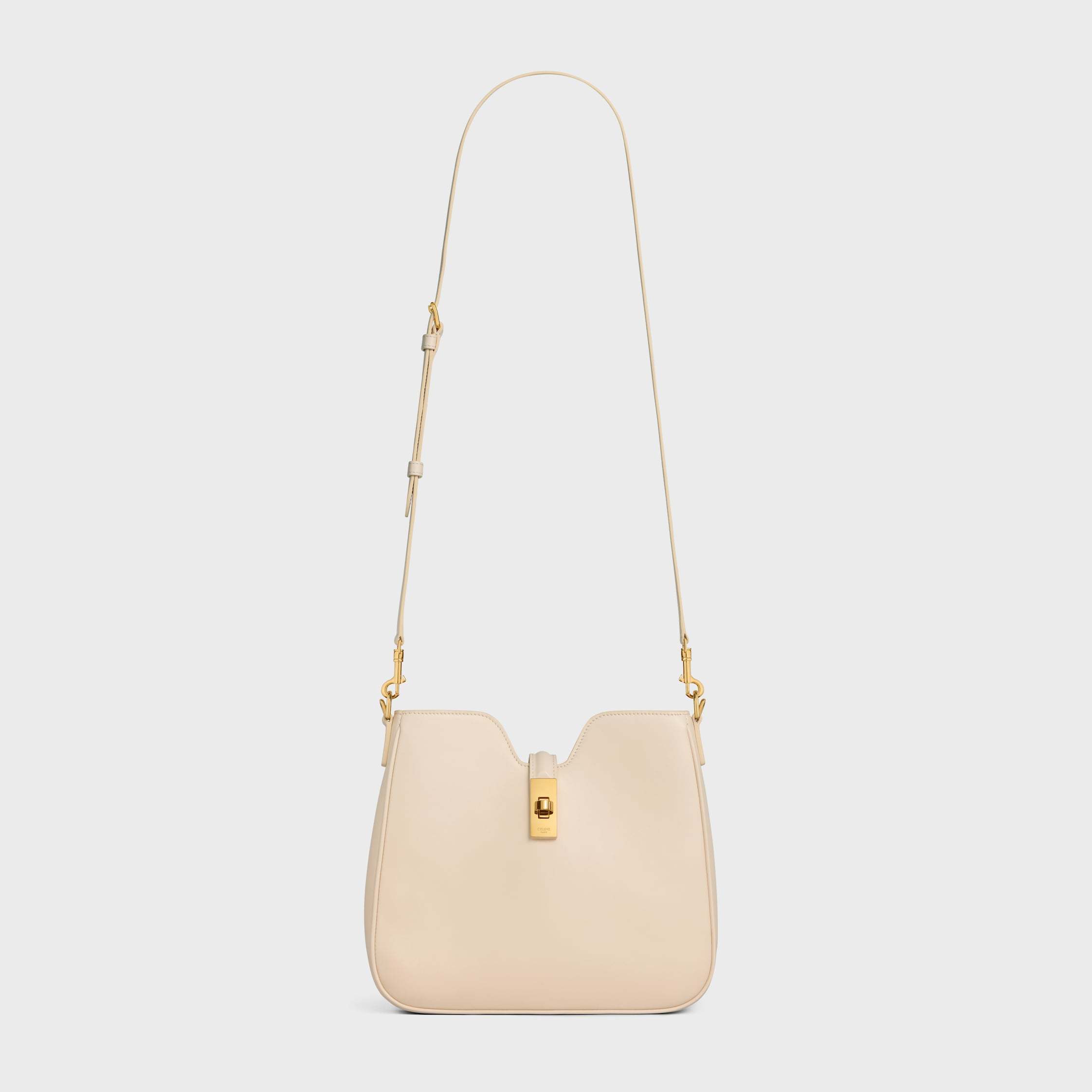 Celine Small Camille 16 Soft Bag In Smooth Calfskin In White