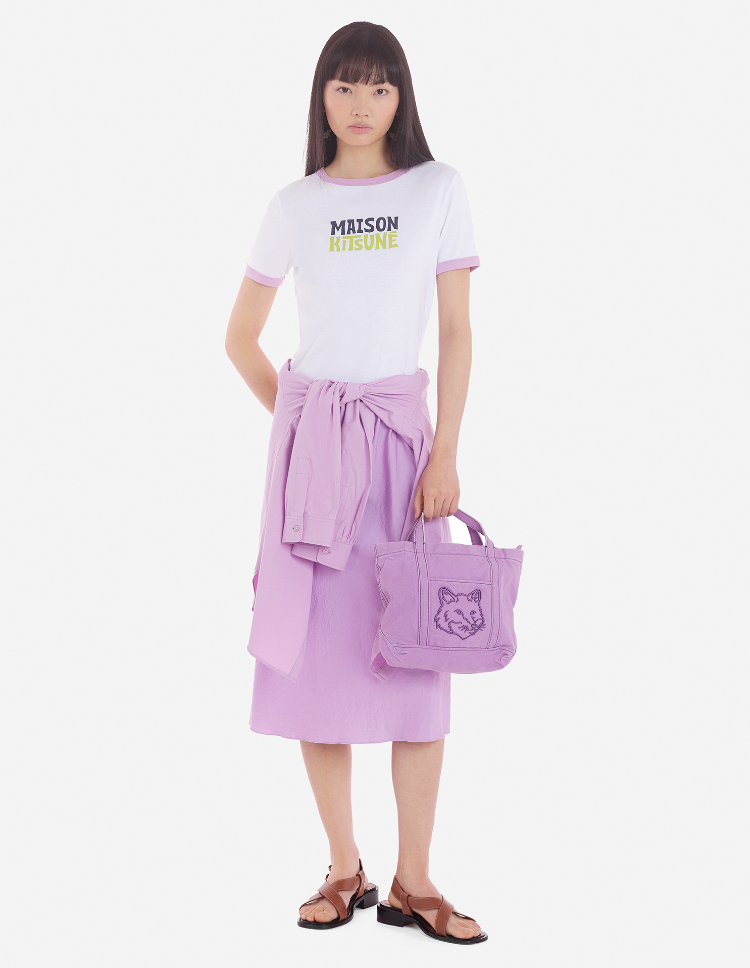 MAISON KITSUNÉ LOGO-PRINT COTTON T-SHIRT 
