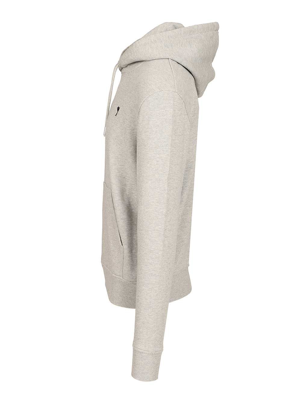 Ami Alexandre Mattiussi Ami Paris Ami Paris Grey Cotton Ami De Coeur Hoodie In Gray