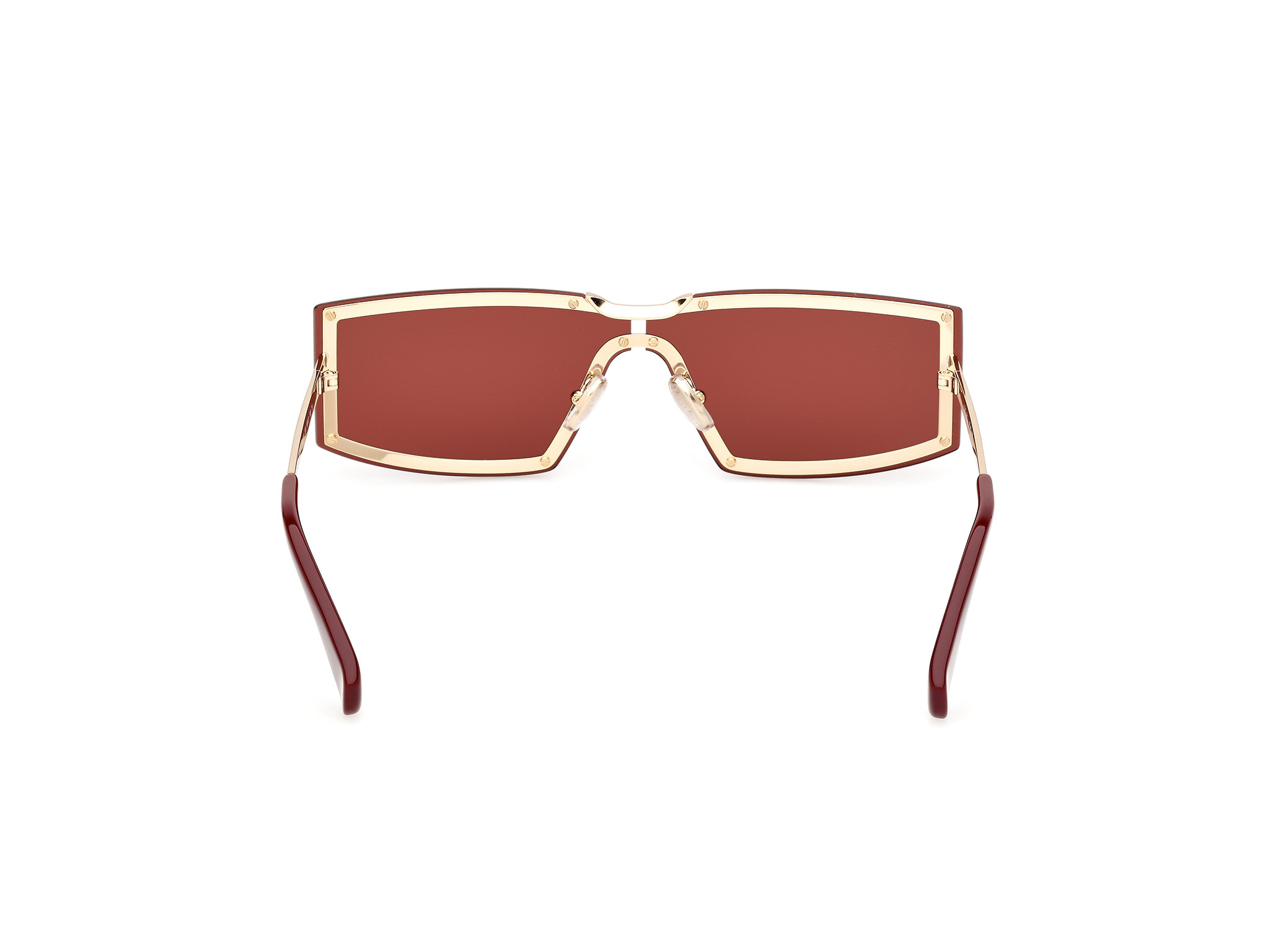 Max Mara 68mm Oversize Rectangular Sunglasses In Burgundy