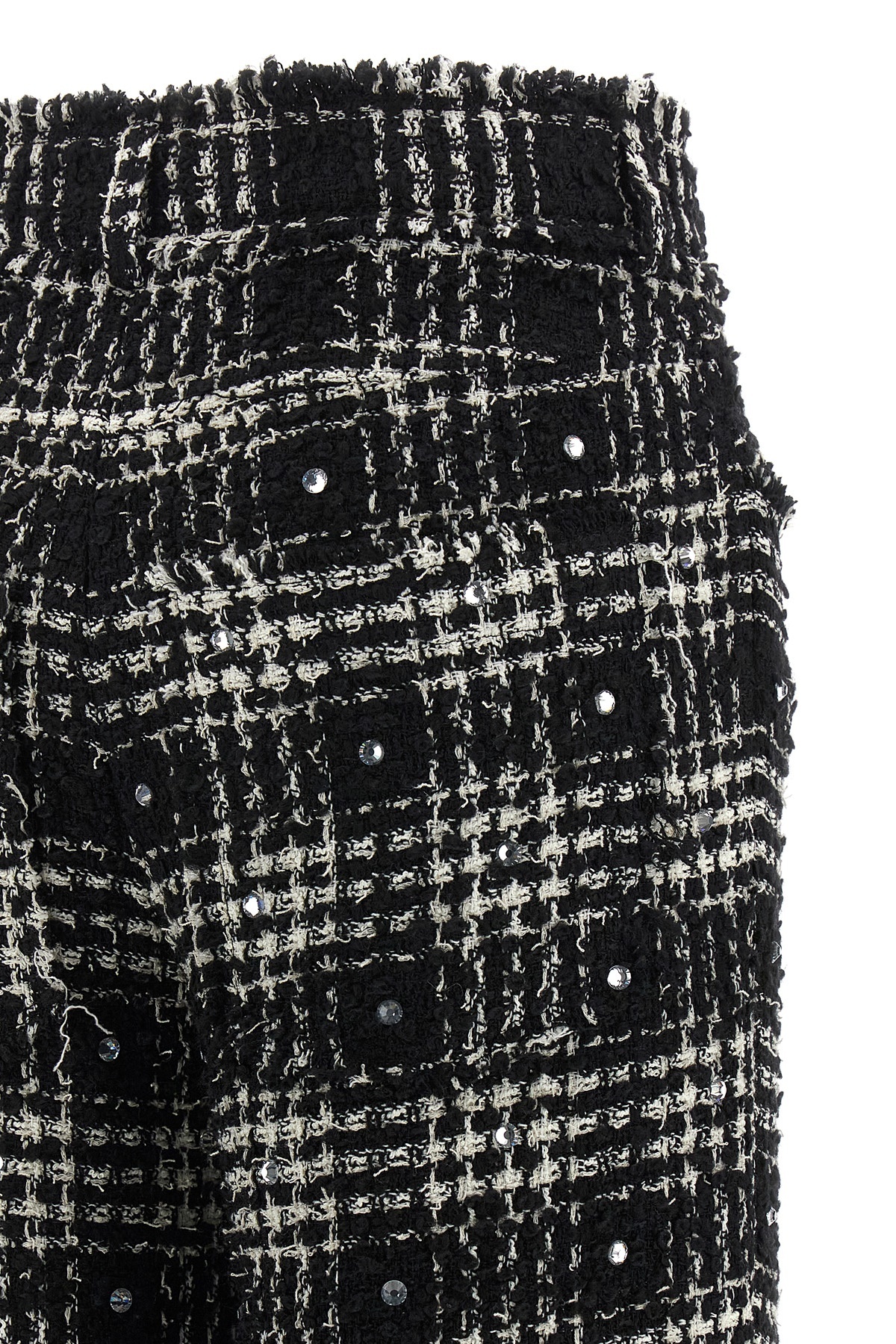 Giuseppe Di Morabito Textured Trousers With Frayed Hem And Elastic Waistband In Black