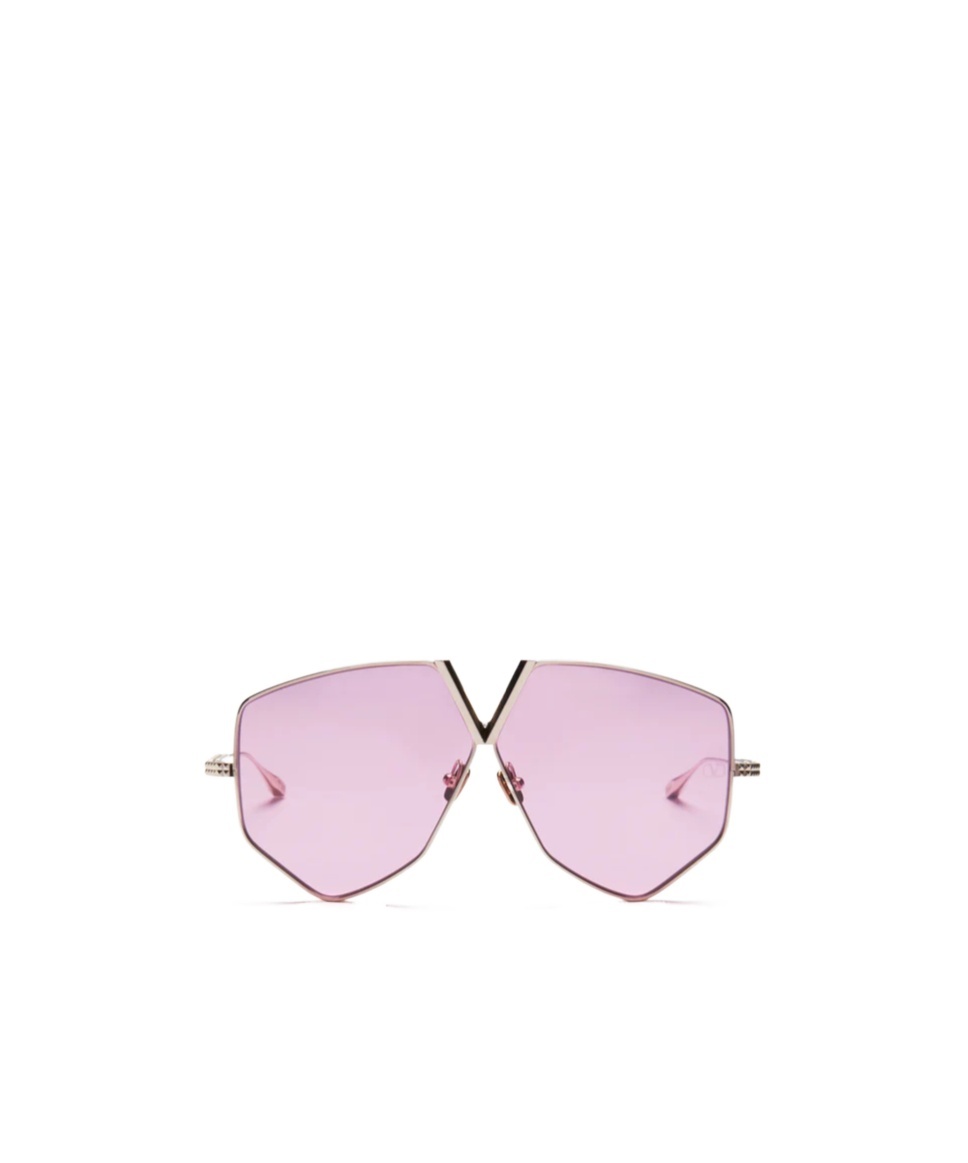 Valentino Full Frame Sunglasses In Pink