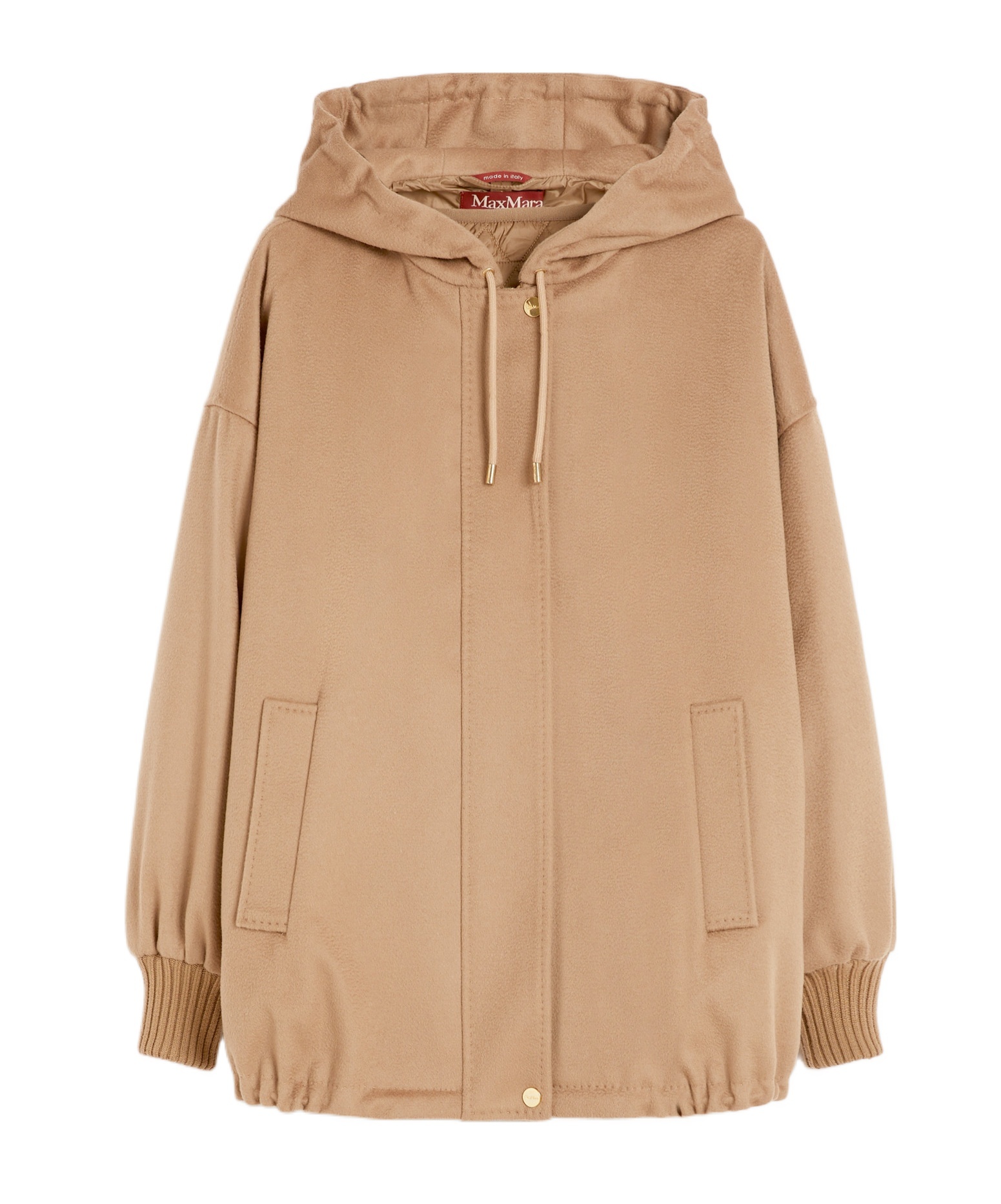 Max Mara Hooded Casual Jacket In Brown