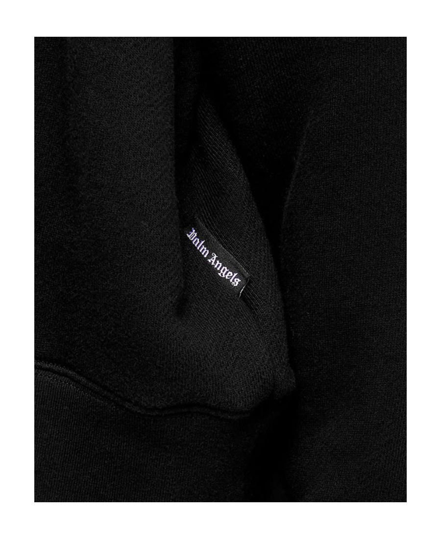 Palm Angels Paradise Palm Print Sweatshirt In Black