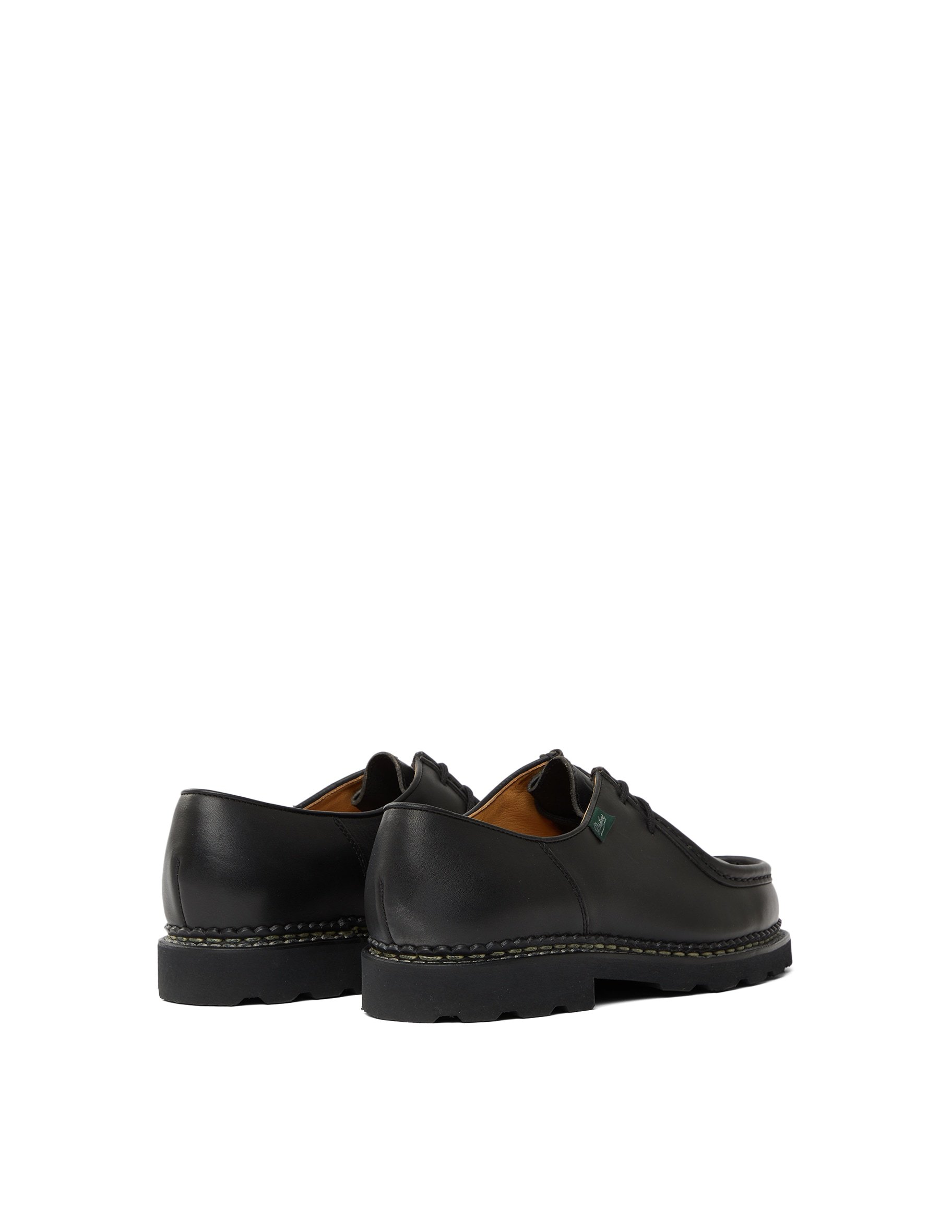 Paraboot Michael Smooth Leather Derbies Shoes In Black