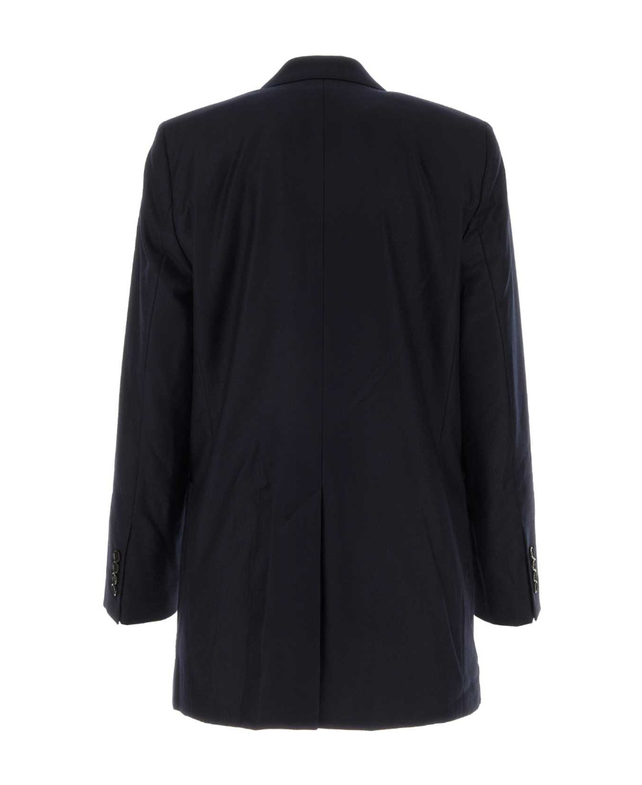 Ami Alexandre Mattiussi Wool Blazer With Back Slit And Front Pockets In Black