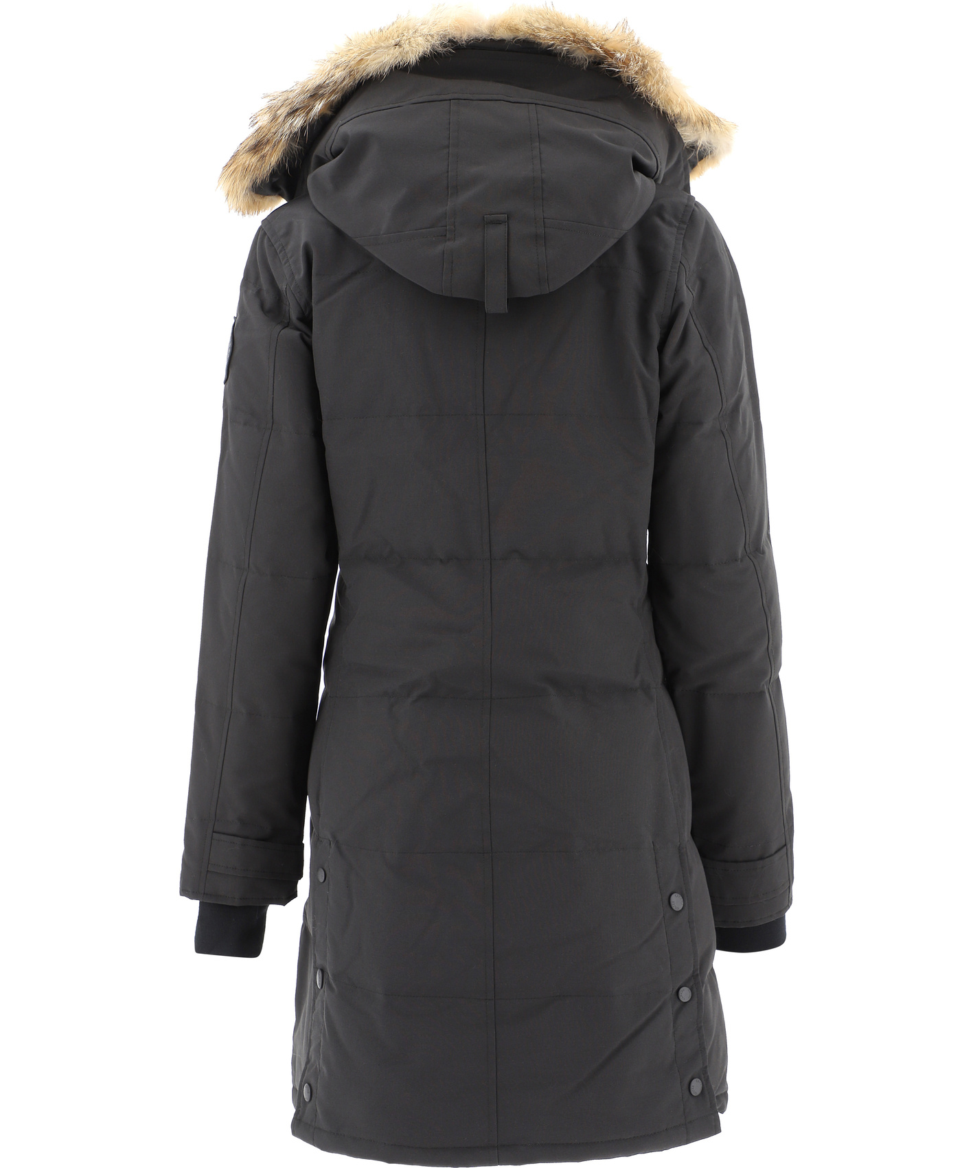 Canada Goose Logo Design Down Jacket In Black