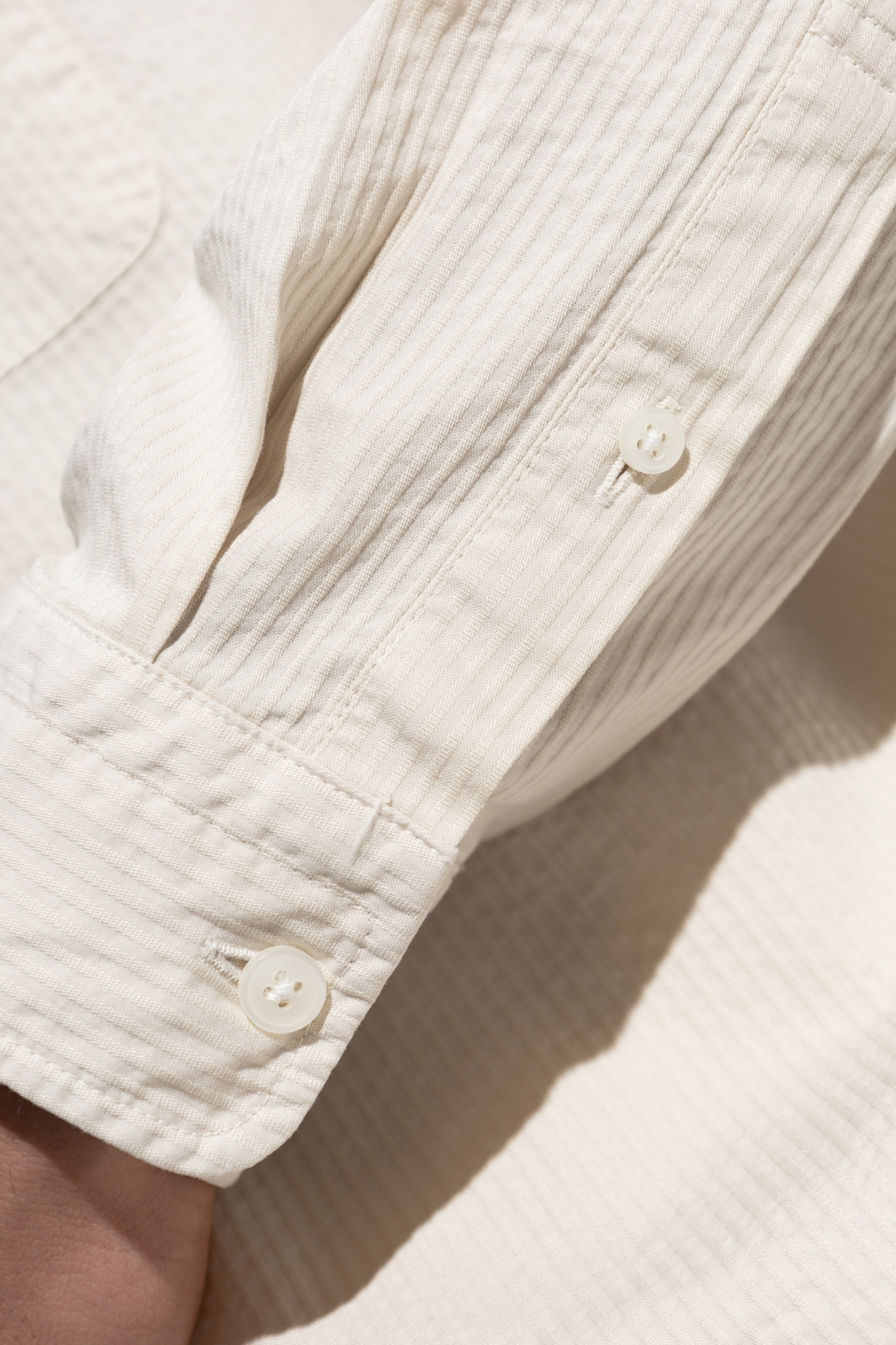 Samsoe & Samsoe Long Sleeve Button-down Shirt In White
