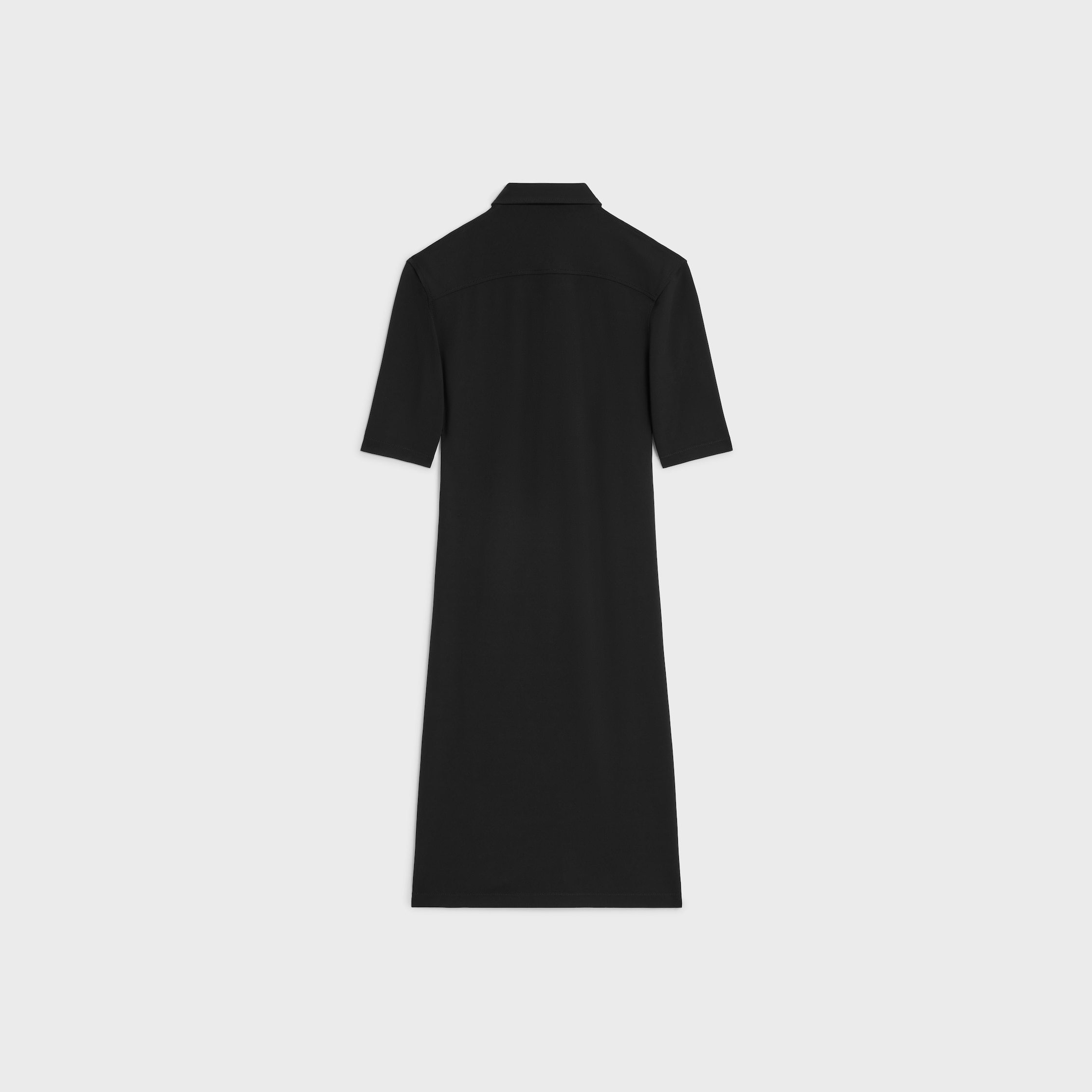 Celine Shirt Dress In Viscose Jersey In Black
