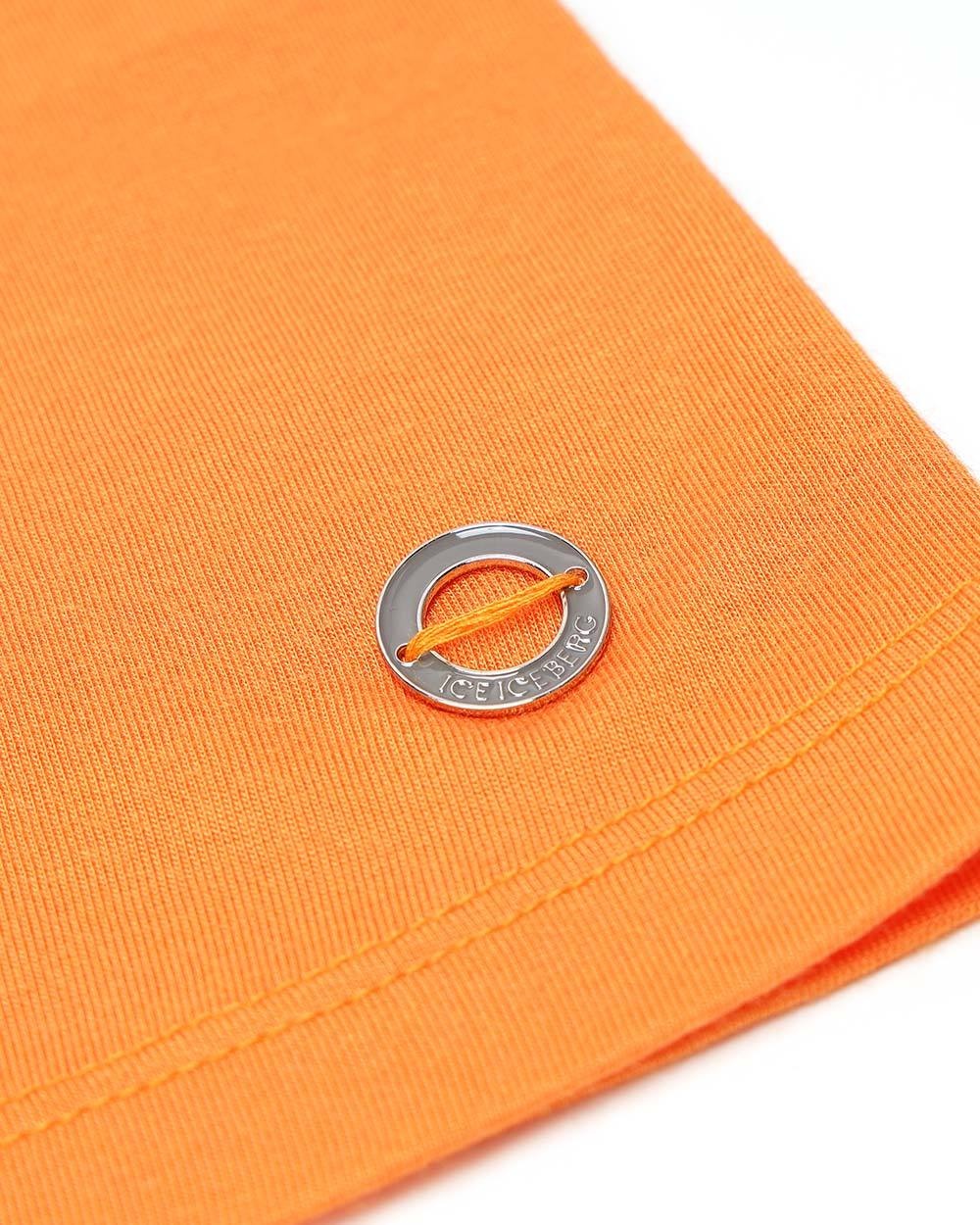Shop Iceberg Round-necked Logo T-shirt In Orange