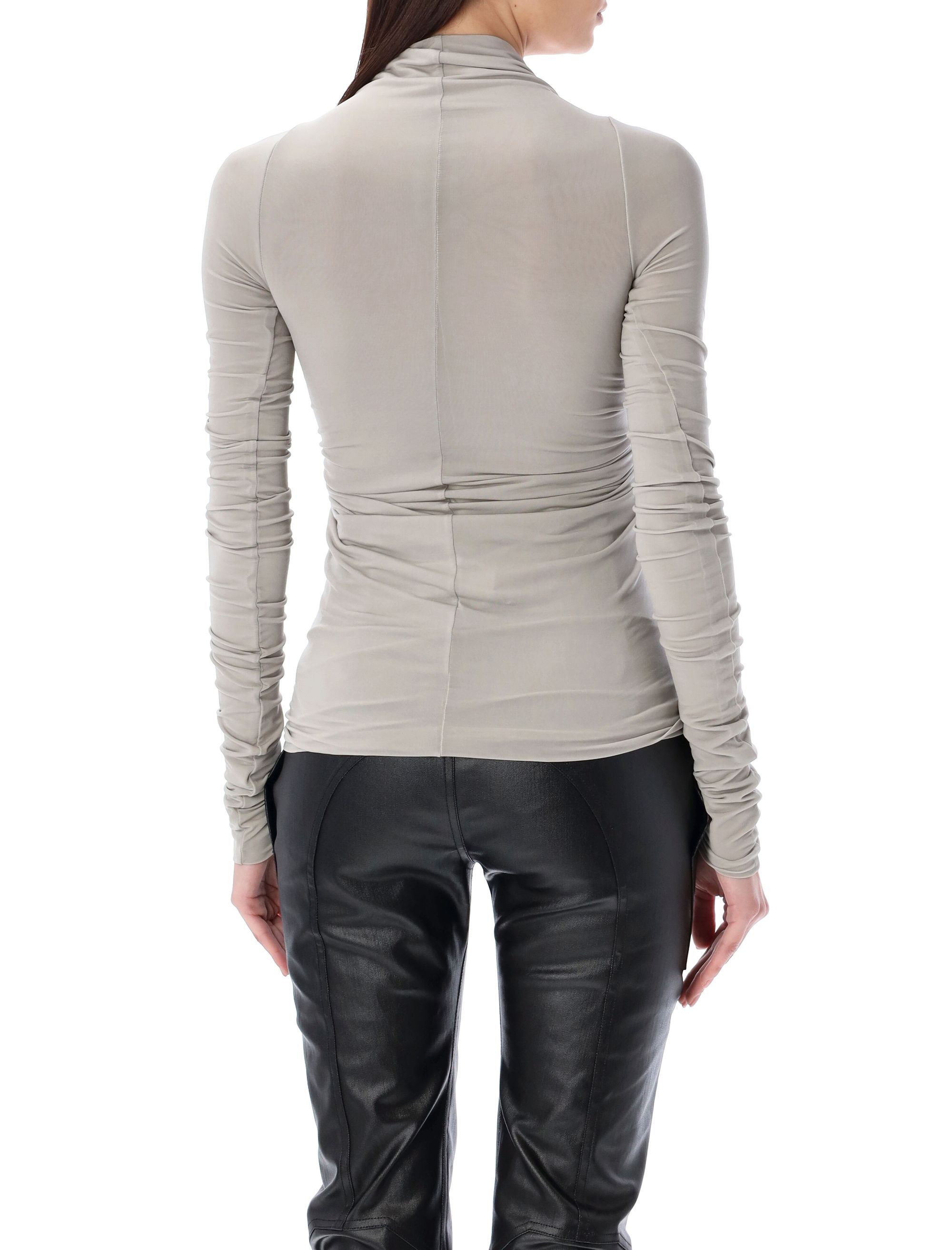 Rick Owens Ls Prong Tee In Gray