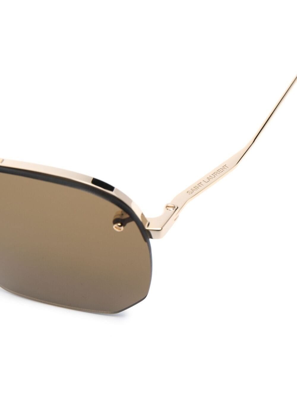 Saint Laurent Sl 422 Aviator-frame Sunglasses In Nude