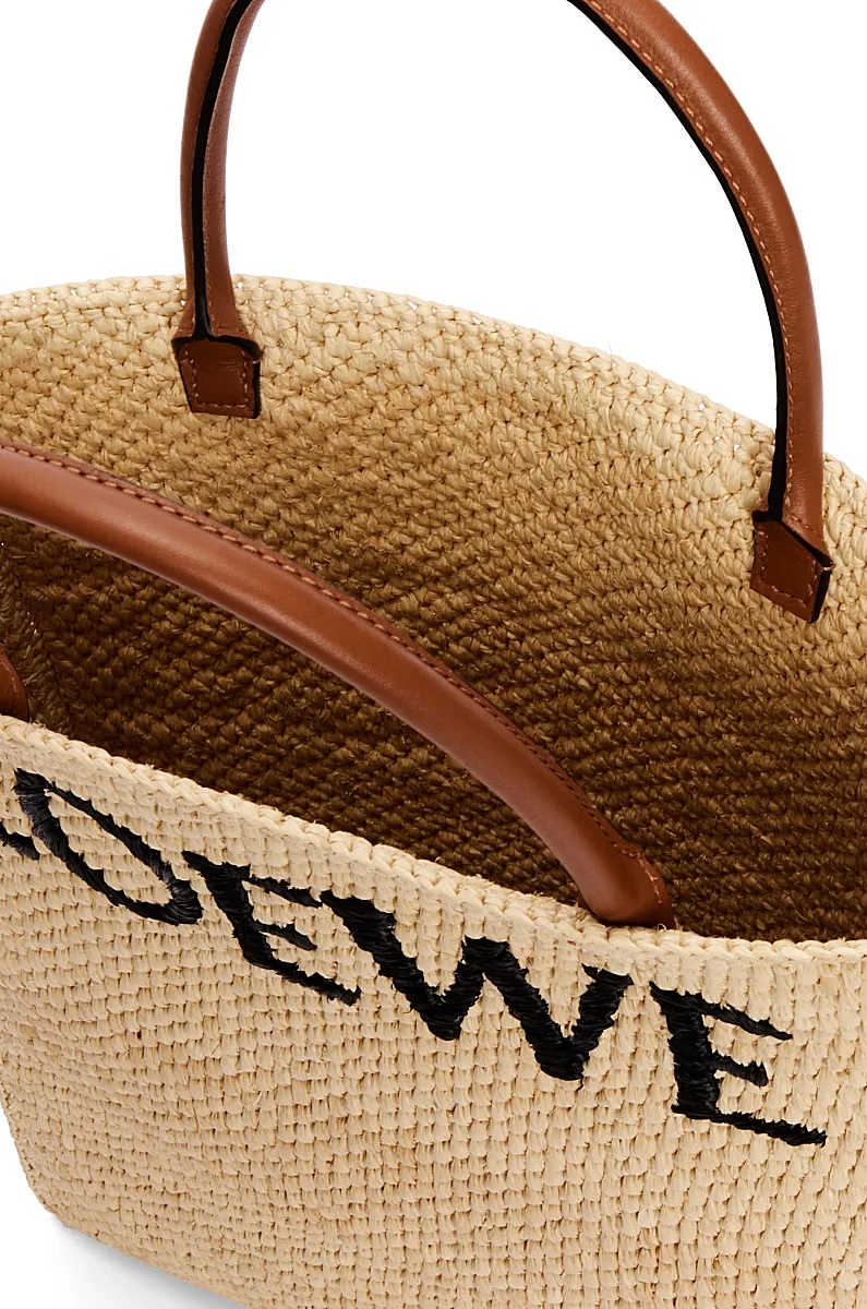 Loewe Standard A4 Raffia Tote Bag In Nude