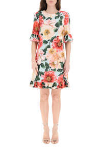 Dolce & Gabbana Floral-print Mini Dress In Multicolor