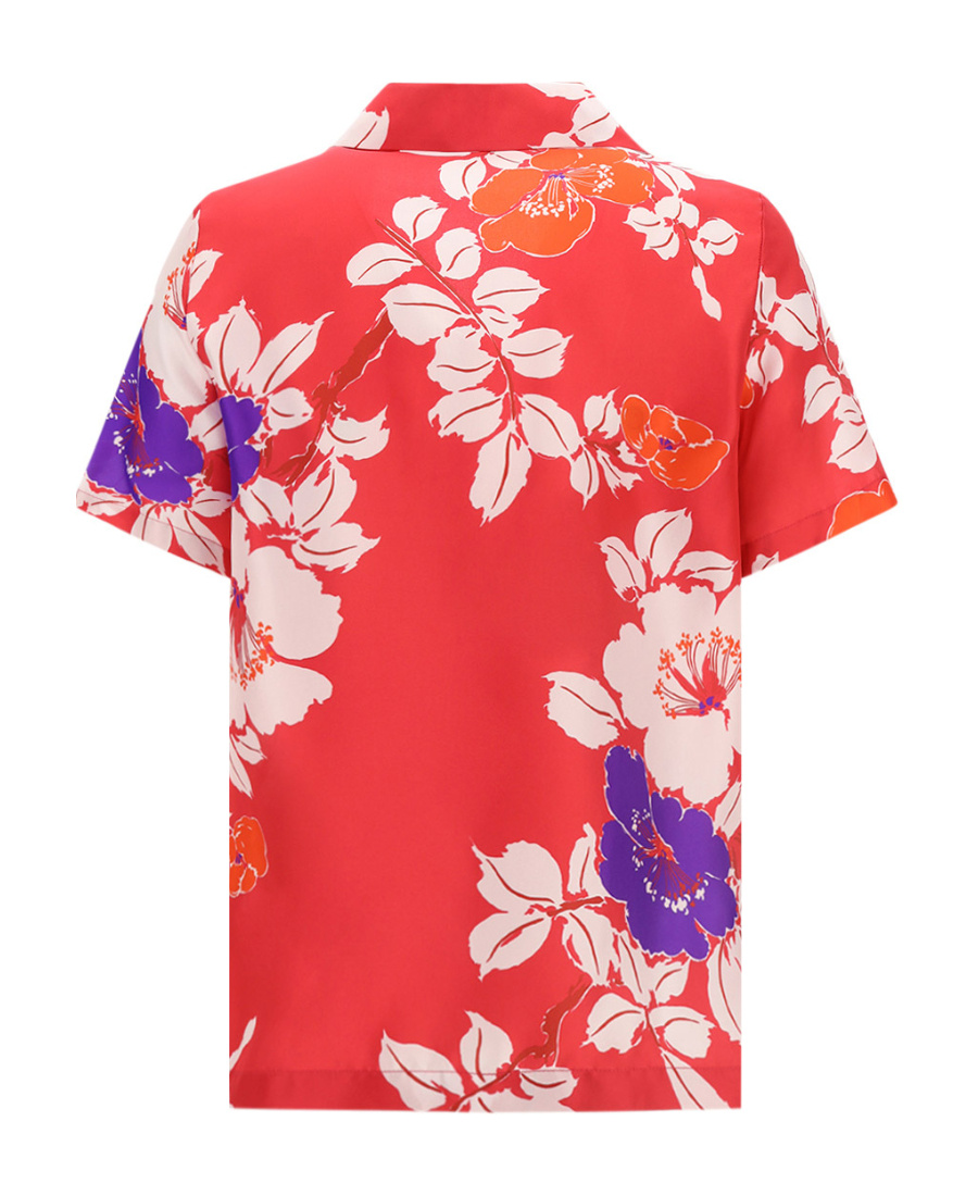 P.A.R.O.S.H FLORAL-PRINT SILK SHIRT 