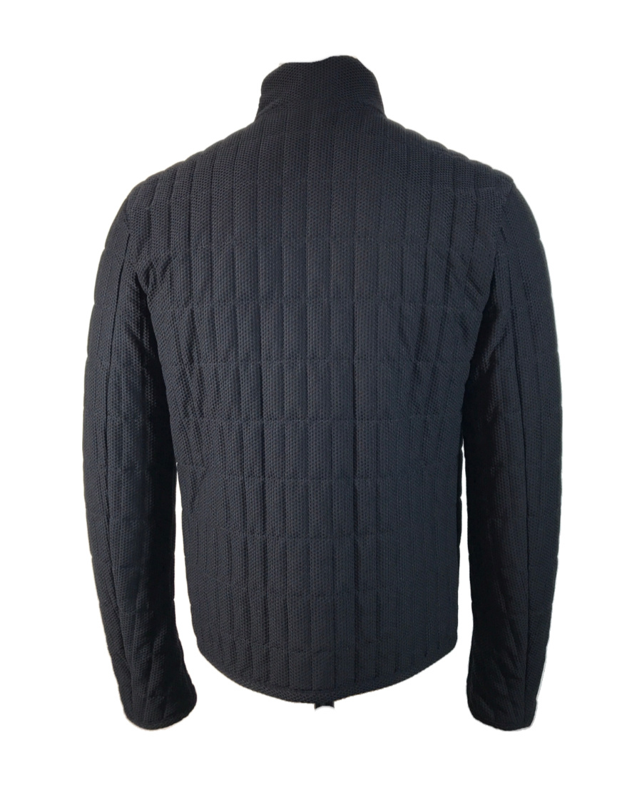 Armani Collezioni Logo Knitted Jacket In Black